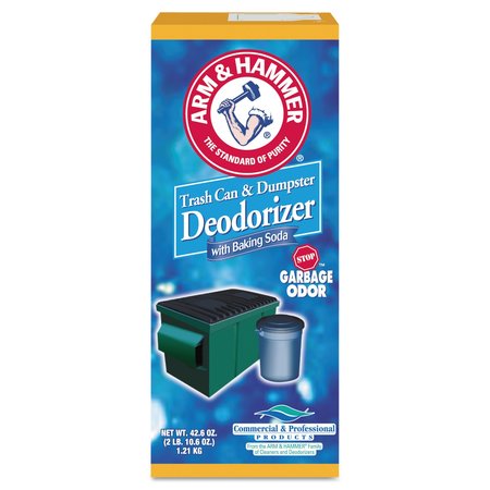 Arm & Hammer Trash Can & Dumpster Deodorizer w/Baking Soda, Powder, 42.6 oz, PK9 33200-84116